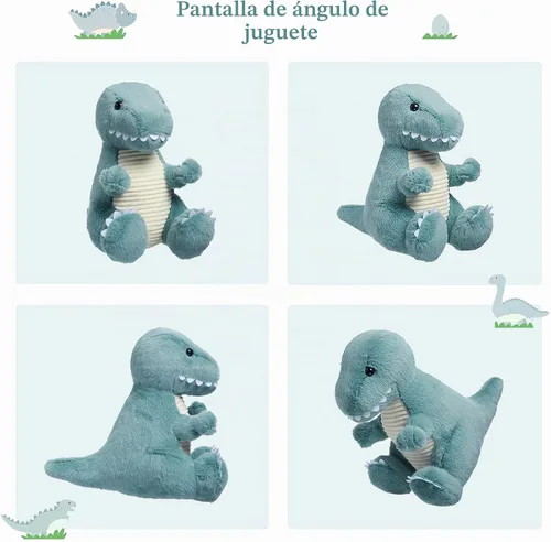 Vista 3 de TCBunny Peluche de dinosaurio bebé de 12 pulgadas, regalos para cumpleaños, San Valentín, Navidad (T-Rex, azul) (BPT-0008-BL)