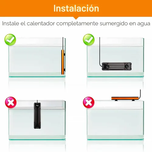 Vista 6 de hygger Calentador para Acuarios 300W/500W/800W/1000W, Calentador Sumergible para Tanque de Peces con Controlador LED Digital y Sistema Inteligente