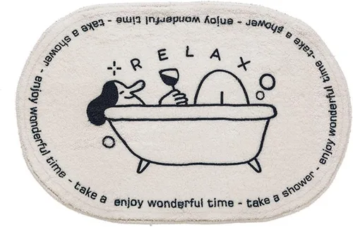 Vista 13 de Tapetes de baño ultra suaves y acogedores de dibujos animados, tapete de baño para sala de estar, tapete de baño antideslizante para puerta