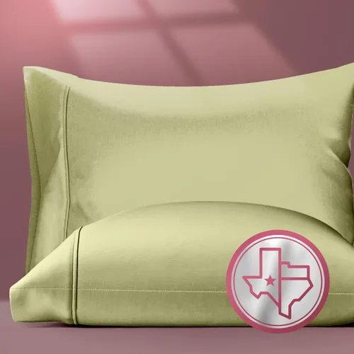 Vista 23 de TEXAS LINEN CO. Fundas de almohada 100% algodón egipcio tamaño Queen – Lujosas fundas de almohada de alta cantidad de hilos de la serie 800