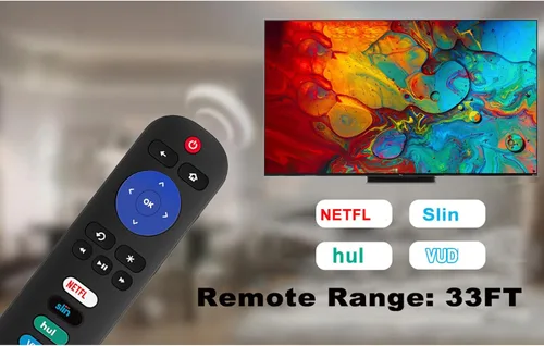 Vista 7 de Paquete de 2 controles remotos universales para TCL Roku TV/Hisense TV/Onn TV/Philips TV/Sharp TV/Westinghouse TV/Sanyo TV/RCA TV/JVC TV/Element TV