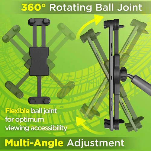 Vista 5 de Soporte para Tableta de Camión Montaje de Tableta - Soporte para iPad para Camión, Ventosa Súper Resistente de Servicio Pesado, Brazo Largo de 16.7