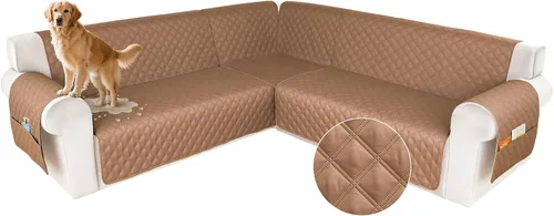 Vista 27 de HDCAXKJ Funda impermeable para sofá modular en forma de L, fundas seccionales de esquina lavables, a prueba de mascotas, protector de muebles