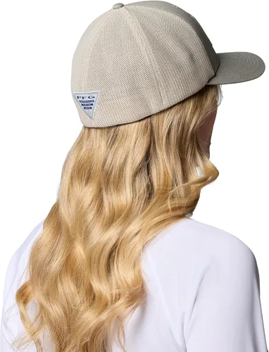 Vista 353 de Columbia Gorra de bola de malla Bandera antigua de malva/blanco/pescado