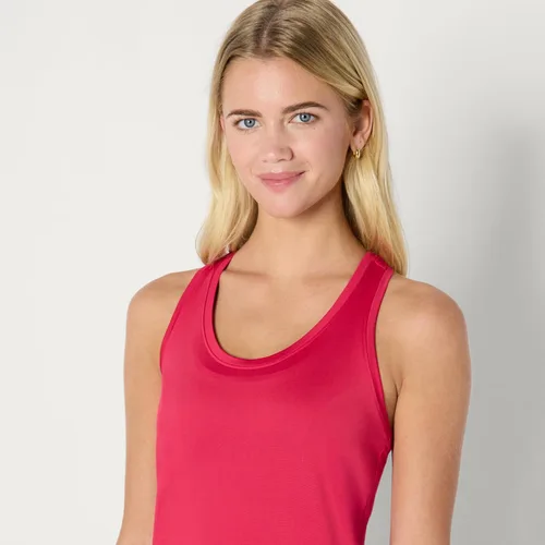 Vista 3 de Amazon Essentials Camiseta sin mangas Active Quick Dry Tech Stretch Racerback Cuello Redondo para Mujer, Multipacks Beige/Rosa intenso