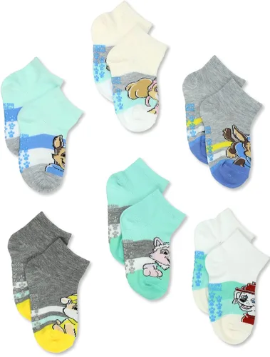 Vista 3 de Nickelodeon Paw Patrol Pups - Paquete de 6 calcetines Gripper Quarter para niños pequeños