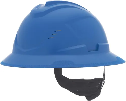 Vista 17 de MSA V-Gard C1 Casco de Ala Completa con Barrera Térmica de Enfriamiento ReflectIR y Suspensión Fas-Trac III - Utiliza Características de Negro