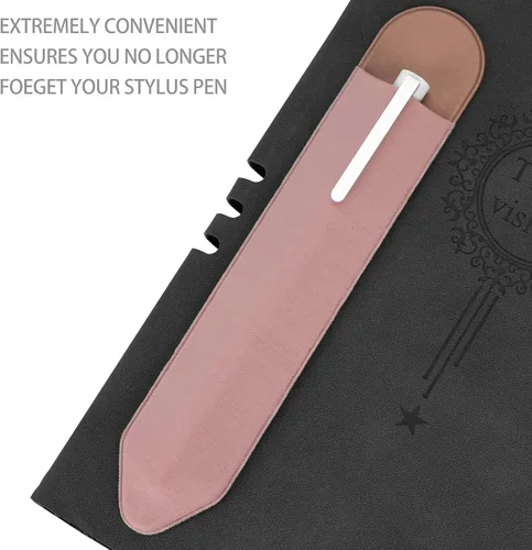 Vista 3 de Lapicero, soporte para lápices, para cuadernos, bolsillo elástico (lápices ópticos protegidos y seguros), funda adhesiva unida a la funda