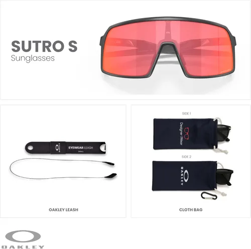 Vista 98 de Oakley Sutro OO9406 / OO9462 - Lentes de sol para hombre, kit de correa de accesorios, bolsa de microfibra