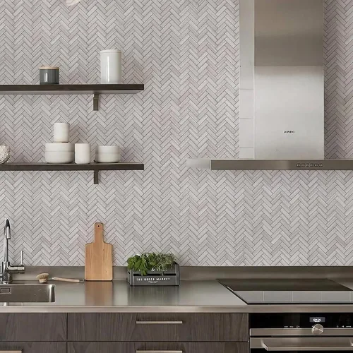 Vista 7 de STICKGOO 10 láminas para salpicaderos de azulejos para despegar y pegar, azulejos de salpicadero de PVC, azulejos de pared autoadhesivos en espiga