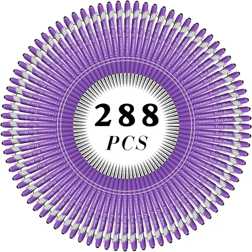 Vista 112 de Bolígrafos personalizados a granel con punta de lápiz capacitivo, 12 bolígrafos personalizados con logotipo de mensaje con nombre, bolígrafos