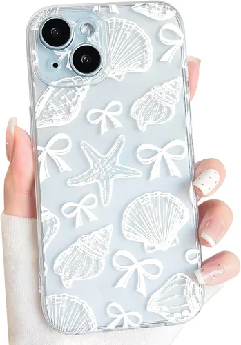 Vista 106 de NITITOP Funda para iPhone 13 Clear Sea Animal - Pez negro Pescado Negro