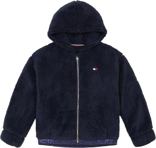 Vista 5 de Tommy Hilfiger Girls' Legacy Full-Zip Hoodie Sweatshirt Avena Brezo Juntos