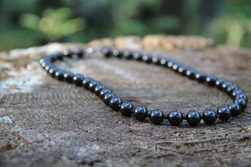 Vista 2 de Karelian Heritage - Collar de cristal de shungite auténtico, para equilibrar y proteger a las mujeres