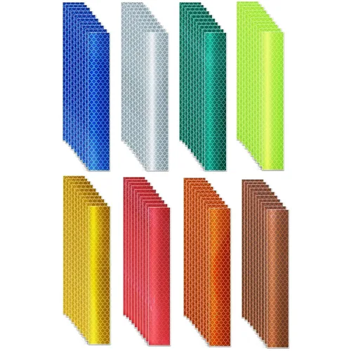 Vista 21 de Pegatinas reflectantes 1 pulgada de diámetro Redondas Reflectoras, Cinta adhesiva impermeable al aire libre de alta visibilidad (80 piezas)