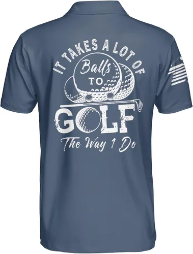 Vista 2 de HIVICHI Camisas de golf para hombre, camisa polo divertida con vuelo patriótico con bandera estadounidense, polos estampados