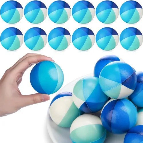 Vista 8 de Jerify - 24 mini bolas de estrés para playa de 2.5 pulgadas, espuma de arcoíris, recuerdos de fiesta Soft PU Foam Stress Relief, Colorful Toys for