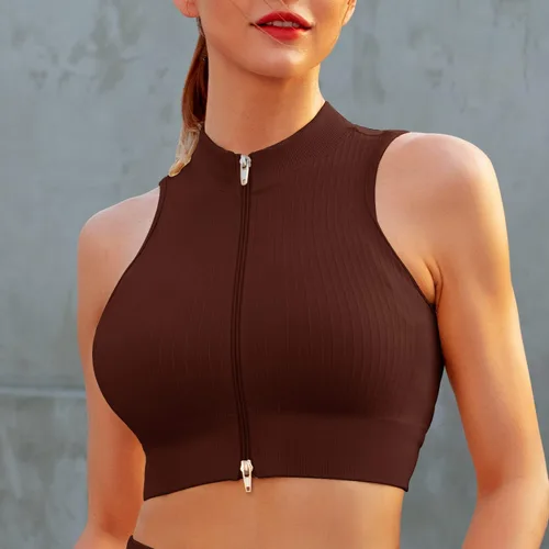Vista 4 de Conjuntos de entrenamiento para mujer, 2 piezas, ropa de gimnasio, yoga, camiseta sin mangas, acanalada, sin costuras, cintura alta, pantalones