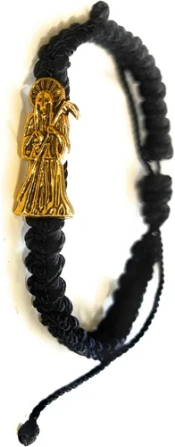 Vista 7 de LONTCS Pulsera Santa Muerte Negro y Dorado para Niño, Oro