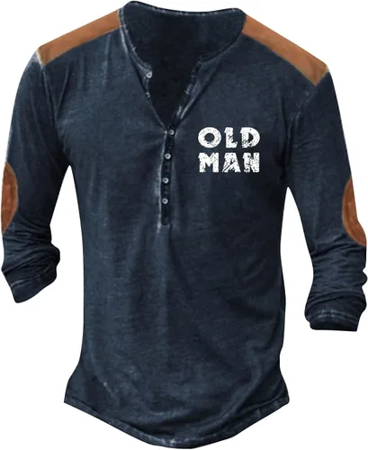 Vista 6 de Camisas de primavera para hombre, de manga larga, estilo Henley, ajuste regular, casual, ligeras, S-5XL