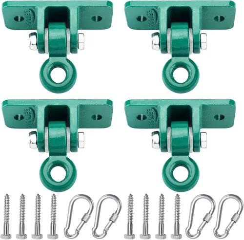Vista 12 de BETOOLL Ganchos de columpio resistentes de capacidad de 2400 libras para juegos de madera, patio de recreo, porche, interiores y exteriores, ganchos