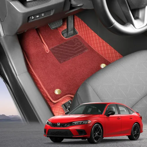 Vista 11 de EKR Alfombrillas personalizadas para Honda Civic Sedan 2016-2021, alfombrilla delantera y de segunda fila para automóvil Civic 2016 2017 2018 2019