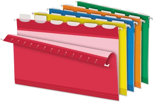 Vista 11 de Pendaflex Carpetas colgantes reforzadas Ready-Tab, tamaño carta, colores surtidos, 5 pestañas, 25/BX (42592)