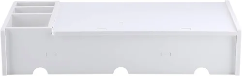 Vista 8 de Pissente Computer Display Riser, PVC Artificial Board, Ergonomic Stand with Storage, Easy Assembly for Home Office Use