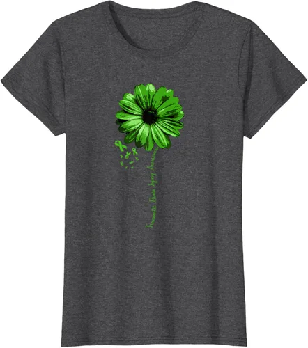 Vista 5 de Camiseta de conciencia de lesiones cerebrales traumáticas con cinta verde guerrero, Negro, S