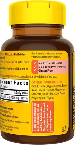 Vista 5 de Nature Made Vitamina C 1000 mg Comprimidos de liberación temporal 60 ea (paquete de 2)