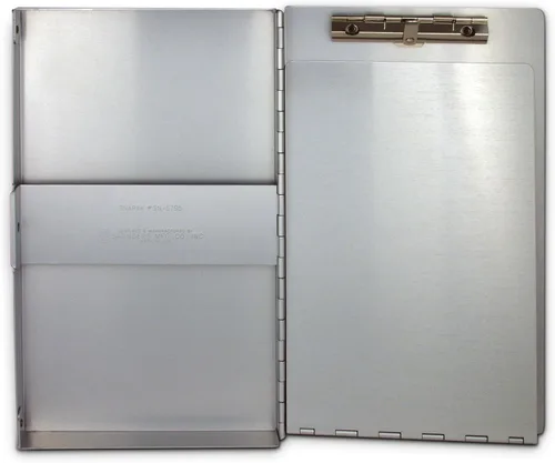 Vista 3 de Saunders Portaformularios Snapak de aluminio reciclado, tamaño de notas, Gris