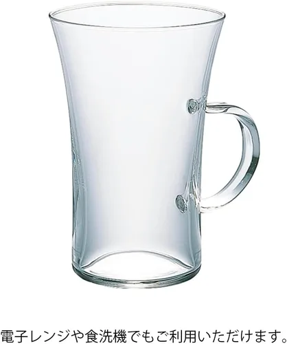 Vista 2 de Hario Taza de cristal resistente al calor, 9.5 fl oz, transparente