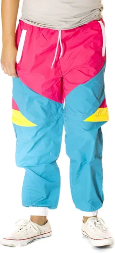 Vista 2 de Funny Guy Mugs Pantalones cortavientos retro neón de los años 80 y 90