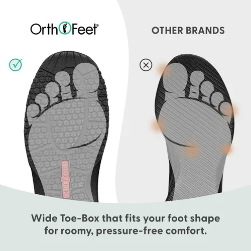 Vista 6 de Orthofeet Innovadoras botas ortopédicas para hombres, ideales para fascitis plantar, alivio del dolor de pies y talón. Pantuflas de soporte de arco