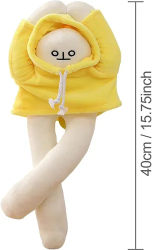 Vista 7 de Juguete de Peluche Hombre Banana, Muñeco Extraño Hombre Banana de 16 Pulgadas con Imán, Divertido Juguete de Descompresión Articulable de Animales