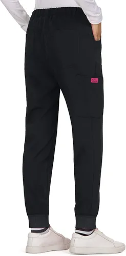 Vista 2 de KOI Betsey Johnson Aster - Pantalones deportivos para mujer con 6 bolsillos Negro