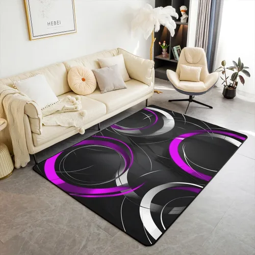 Vista 11 de jejeloiu Alfombra de fútbol de 3 x 5 pies, geométrica, para sala de estar, diseño de panal de abeja, alfombra decorativa para fútbol