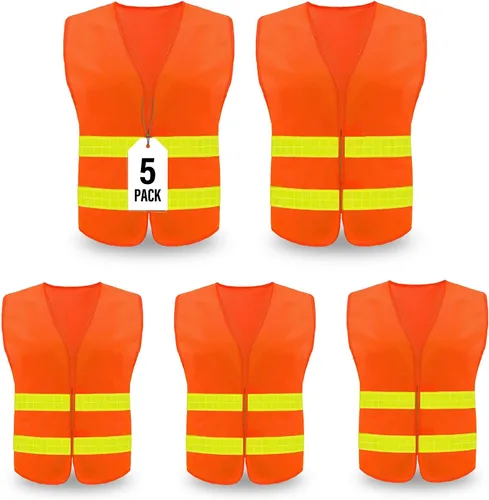 Vista 16 de Chaleco de seguridad, chaleco reflectante de alta visibilidad para hombres, trabajo, ciclismo, corredor, topógrafo, voluntario, carretera