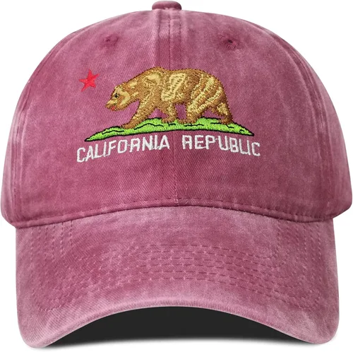 Vista 9 de Hepandy Sombreros bordados de California Bear