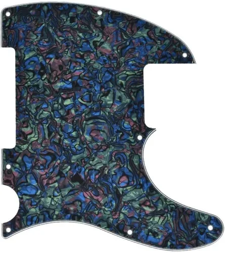Vista 2 de KAISH Golpeador de 8 agujeros, liso, para guitarra Telecaster Esquire, perla de abulón