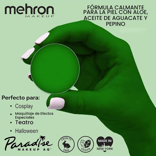 Vista 2 de Mehron Makeup Paradise Makeup AQ - Tamaño de recambio Escenario y Cine, pintura facial y corporal, belleza, cosplay, Halloween, pintura facial