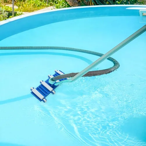 Vista 4 de Cabezal de aspiradora de piscina con ruedas, cabezal resistente de 14