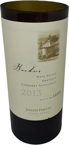Vista 2 de Timeless Elegance - 2013 Joseph Phelps Cabernet Sauvignon Backus Vineyard - Vela para botella de vino con etiqueta original