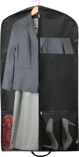 Vista 6 de Simple Houseware - Bolsa resistente para ropa de 43 pulgadas con bolsillo para vestidos abrigos