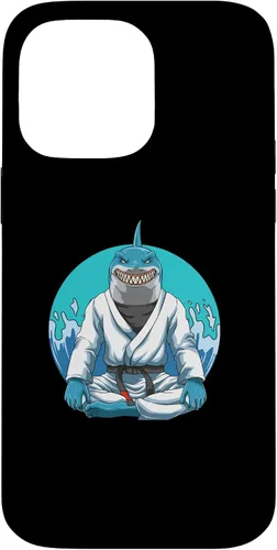 Vista 21 de iPhone 12 Pro Max Jiu Jitsu Shark con Gi - Estuche de agarre y judo