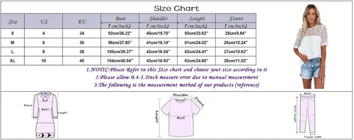 Vista 3 de Women Summer Tops White Lace Hollow Out Stitching T Shirt Casual Round Neck Pullover Elegant Tunic Blouse Tees