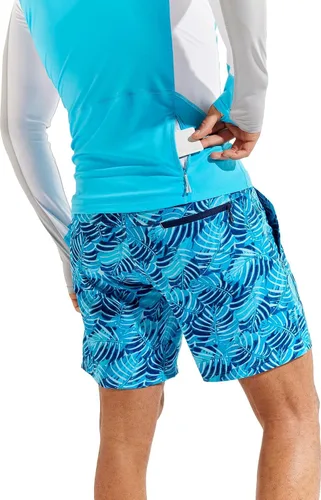 Vista 4 de Coolibar UPF 50+ Point Break Rash Guard para hombre, protección solar
