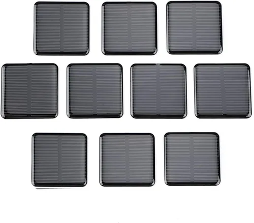 Vista 4 de 10 unids Mini células solares monocristalinas Kit de sistema solar 1.969 in X 50mm/1.96" X 1.96" 2V 160MA para paneles solares de carga DIY