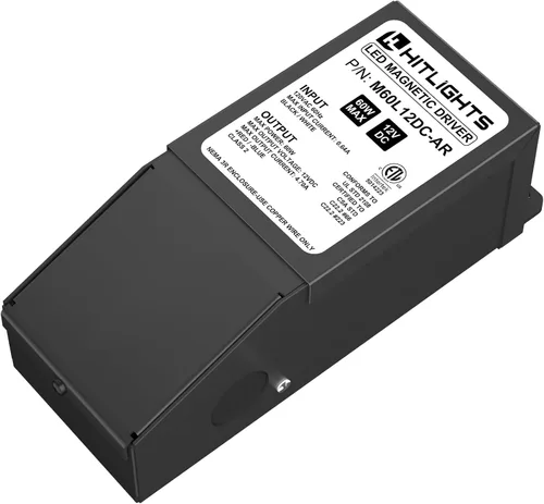 Vista 12 de HitLights Transformador LED regulable de 12 V 40 W, fuente de alimentación magnética de 120 VCA a 12 VCC, compatible con atenuadores Lutron