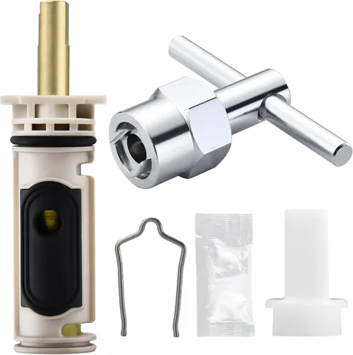 Vista 9 de 1222 Kit de cartucho de repuesto para grifos Moen PosiTemp de un mango, compatible con ducha Moen y ducha de bañera, metales y plásticos, paquete